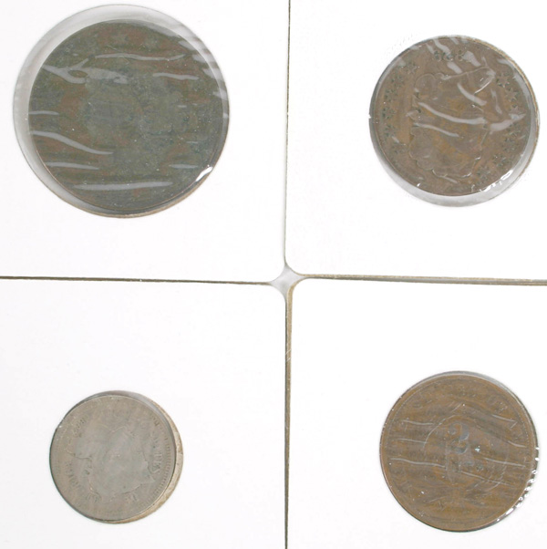 1826 Cent 1829 1/2 Cent 1869 2 Cent