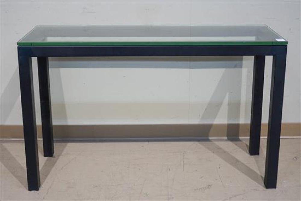 PATINATED METAL BASE GLASS TOP 31f44b