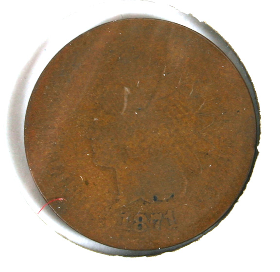 1871 Indian Head Cent Penny