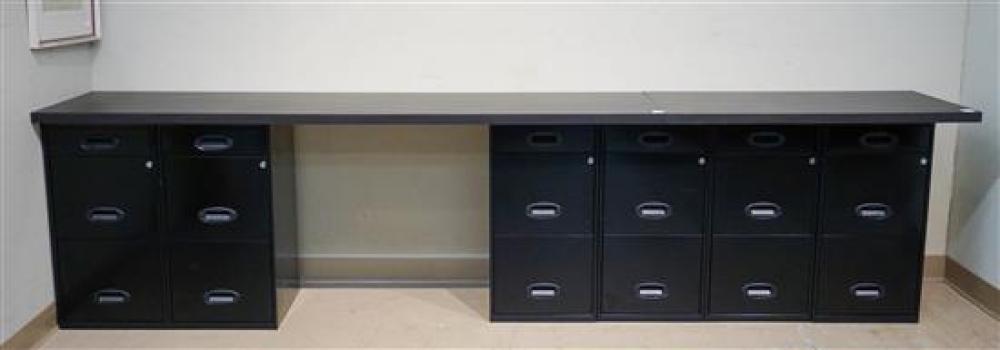 BLACK METAL LAMINATE TOP CREDENZA  31f46d