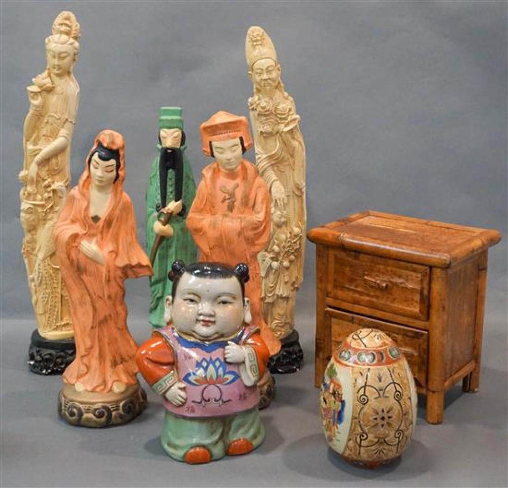 GROUP OF SIX ASIAN CERAMIC FIGURINES  31f476