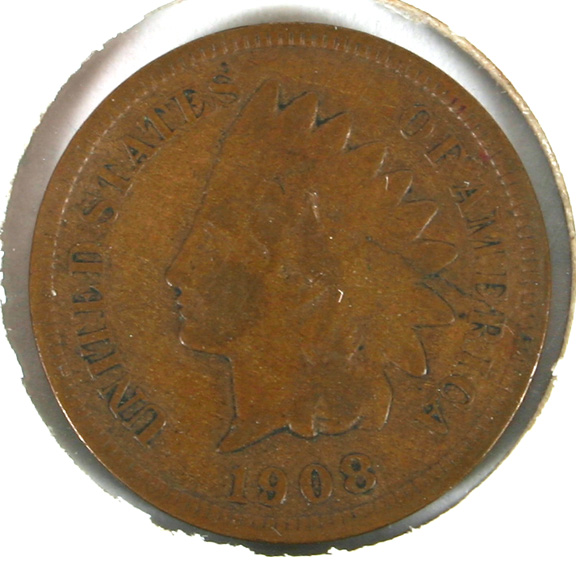 1908-S Indian Head Cent Penny