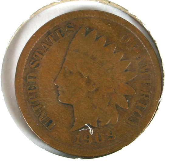 1909 S Indian Head Cent Penny 4feda