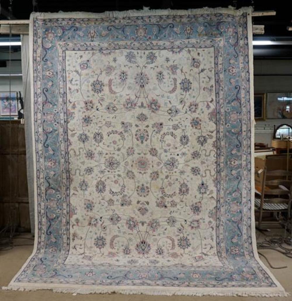 INDO TABRIZ IVORY GROUND RUG APPROXIMATELY 31f48b