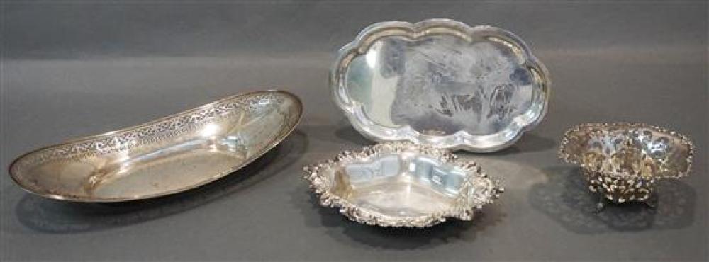 FOUR AMERICAN STERLING SILVER TRAYS