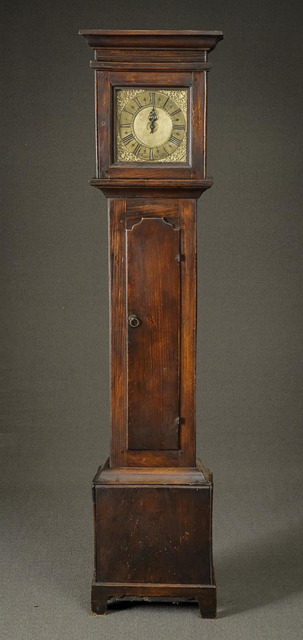 GEORGE III ELMWOOD TALL CASE CLOCK