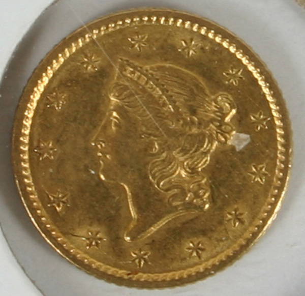 1851 1 Liberty Head Gold Coin 4fee4