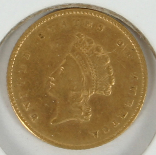 1855 1 Princess Gold Coin XF Condition 4fee5