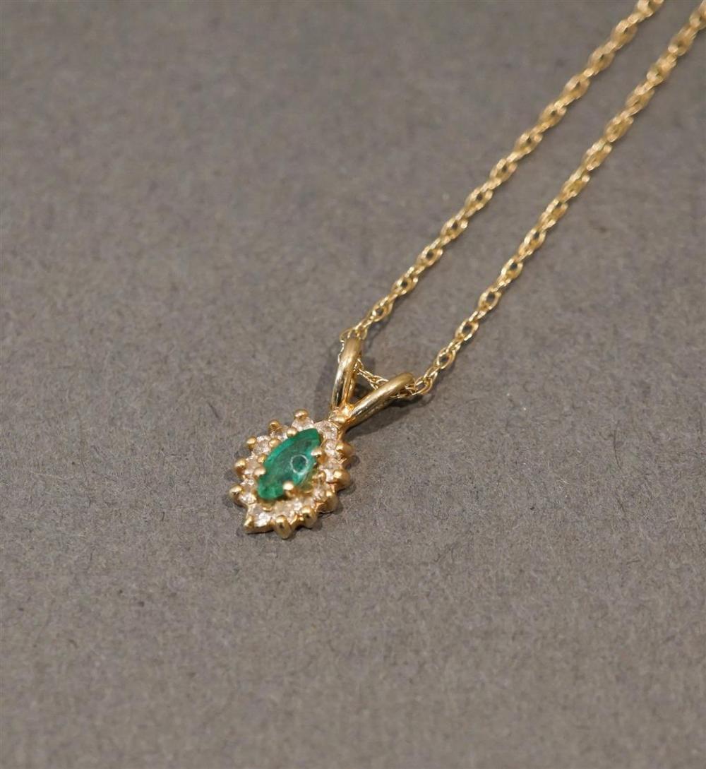 14 KARAT YELLOW GOLD EMERALD AND 321c38