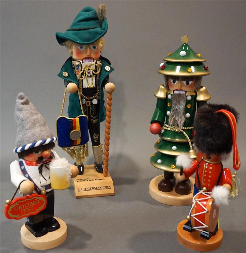 FOUR STEINBACH DECORATED WOOD FIGURAL