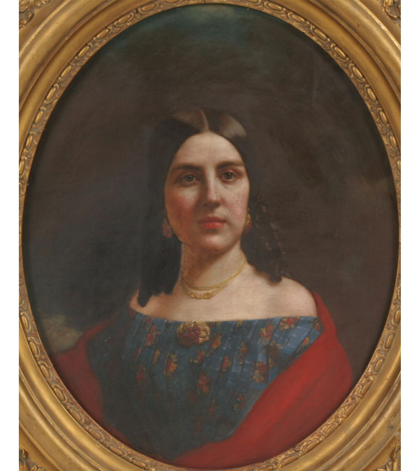 Victorian era oil on canvas of affluent