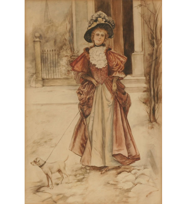 Victorian watercolor of a woman 502e7