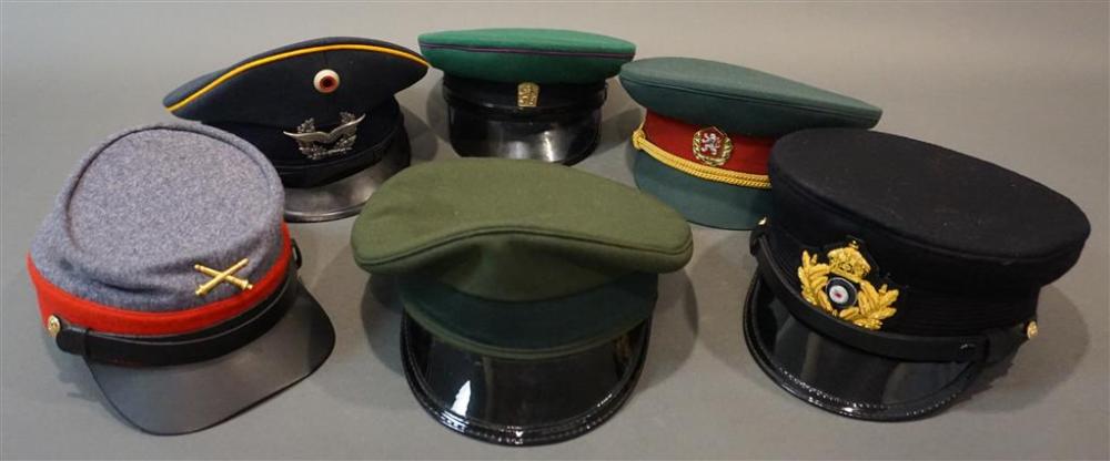 SIX MILITARY HATSSix Military Hats 321d45