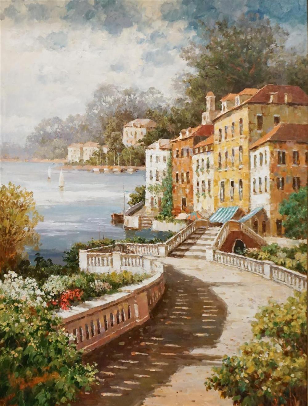 20TH CENTURY ITALIAN VILLASON LAKE,