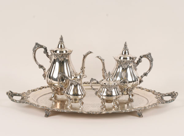 Wallace "Baroque" silverplate tea