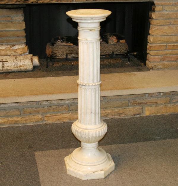 Antique carved marble pedestal 50309