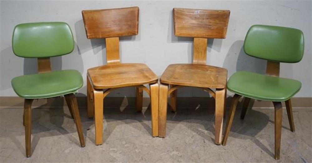 TWO PAIRS MID-CENTURY MODERN BENTWOOD