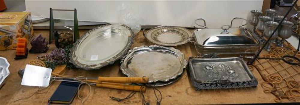GROUP WITH SILVER PLATE AND OTHER