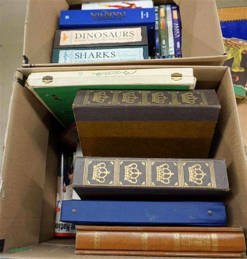 BOX WITH POP-UP BOOKS, DVD'S AND