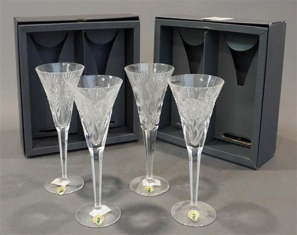 TWO PAIRS WATERFORD CRYSTAL FLUTED 321ef5