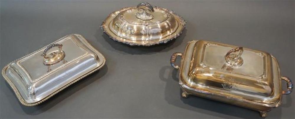 SILVER PLATE ENTREE DISH ON WARMER