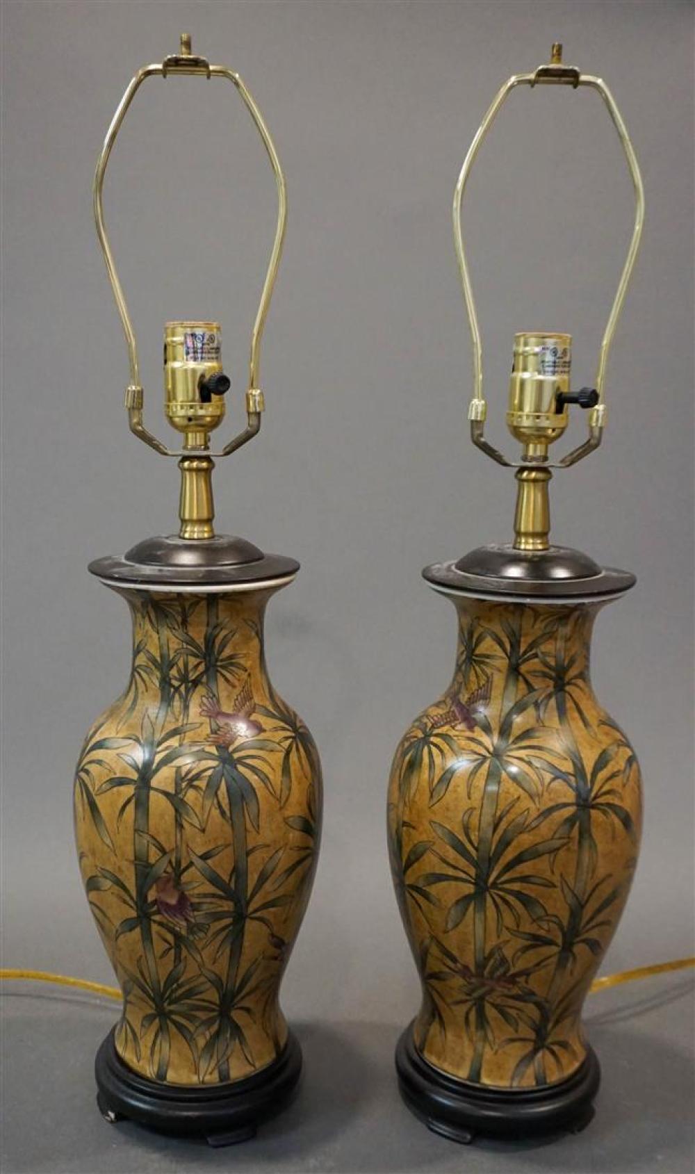 PAIR ASIAN PORCELAIN VASES MOUNTED