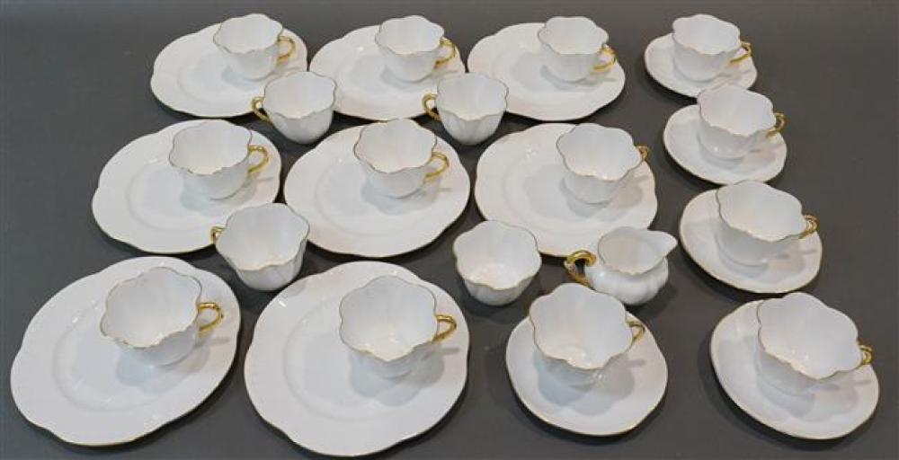 SIXTEEN SHELLEY PORCELAIN TEA CUPS,