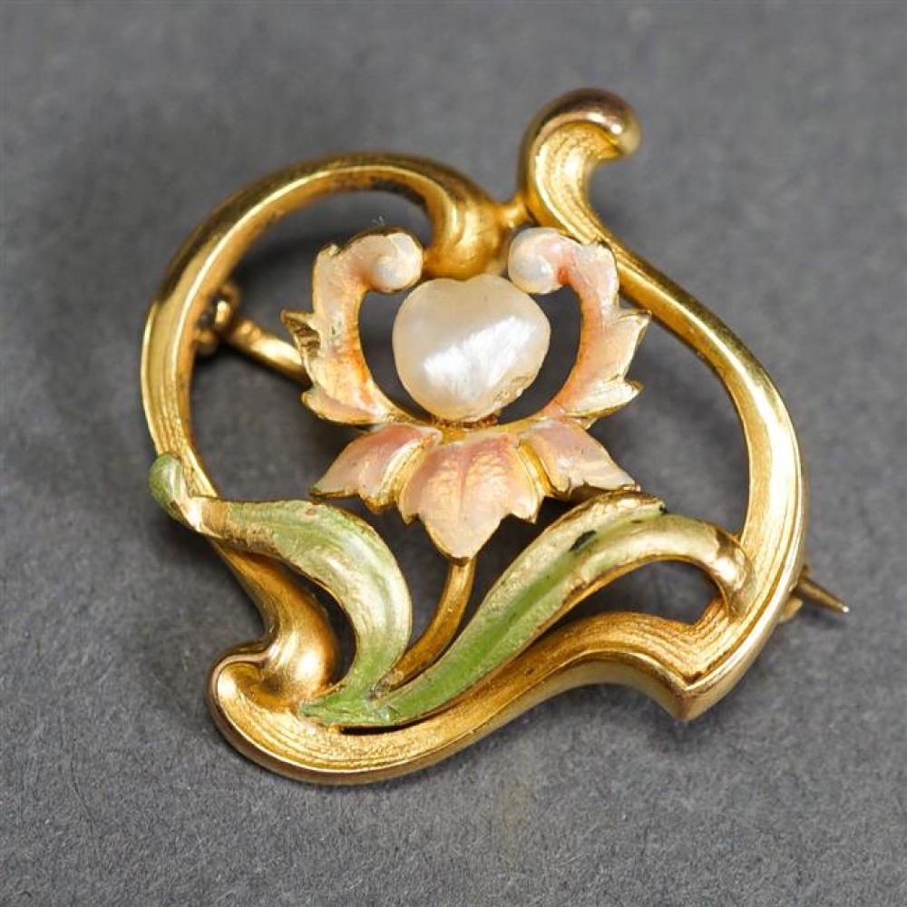 ART NOUVEAU 14 KARAT YELLOW GOLD 321fd0