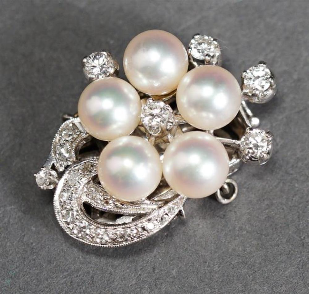 14 KARAT WHITE GOLD PEARL AND 321fd3