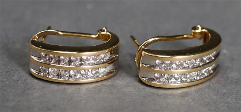 PAIR OF 14 KARAT YELLOW GOLD AND 321fde