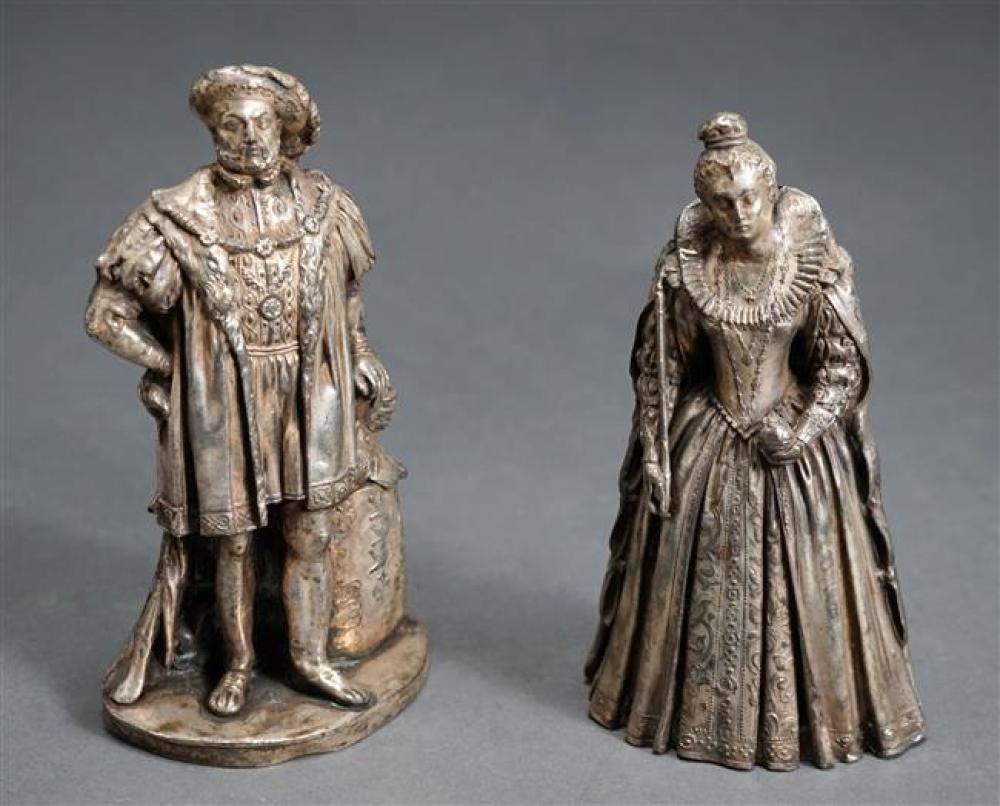 PAIR CONTINENTAL SILVER FIGURES