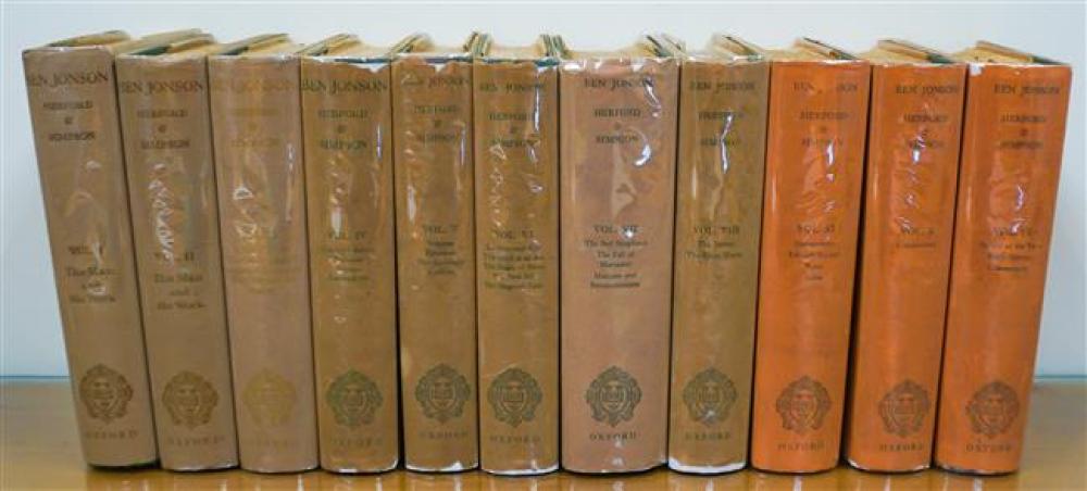 ELEVEN VOLUMES BEN JONSON, MAN AND HIS