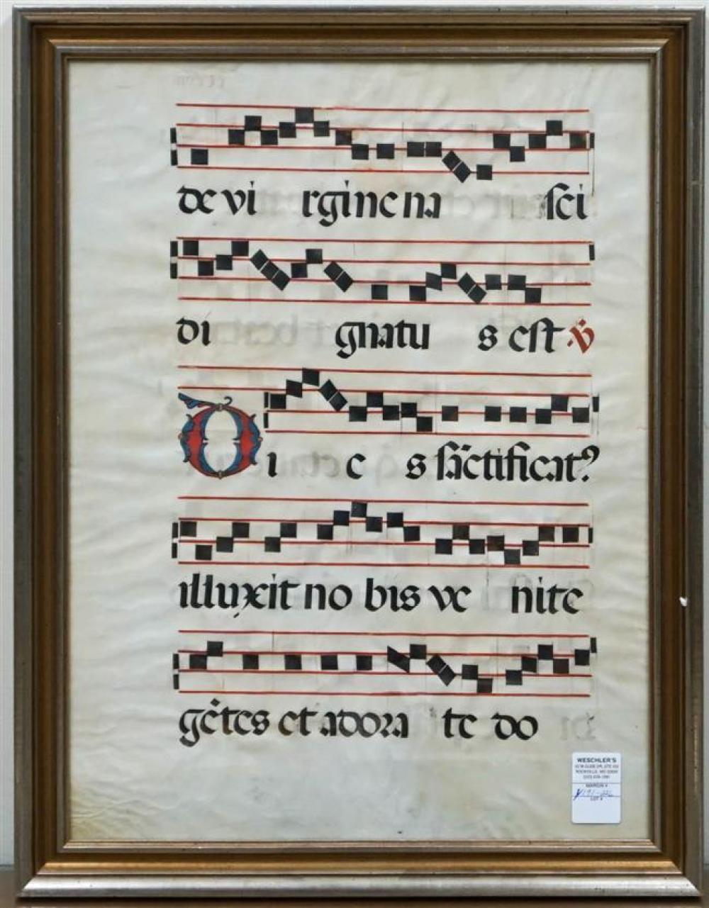 CONTINENTAL PAINTED HYMNAL PAGE