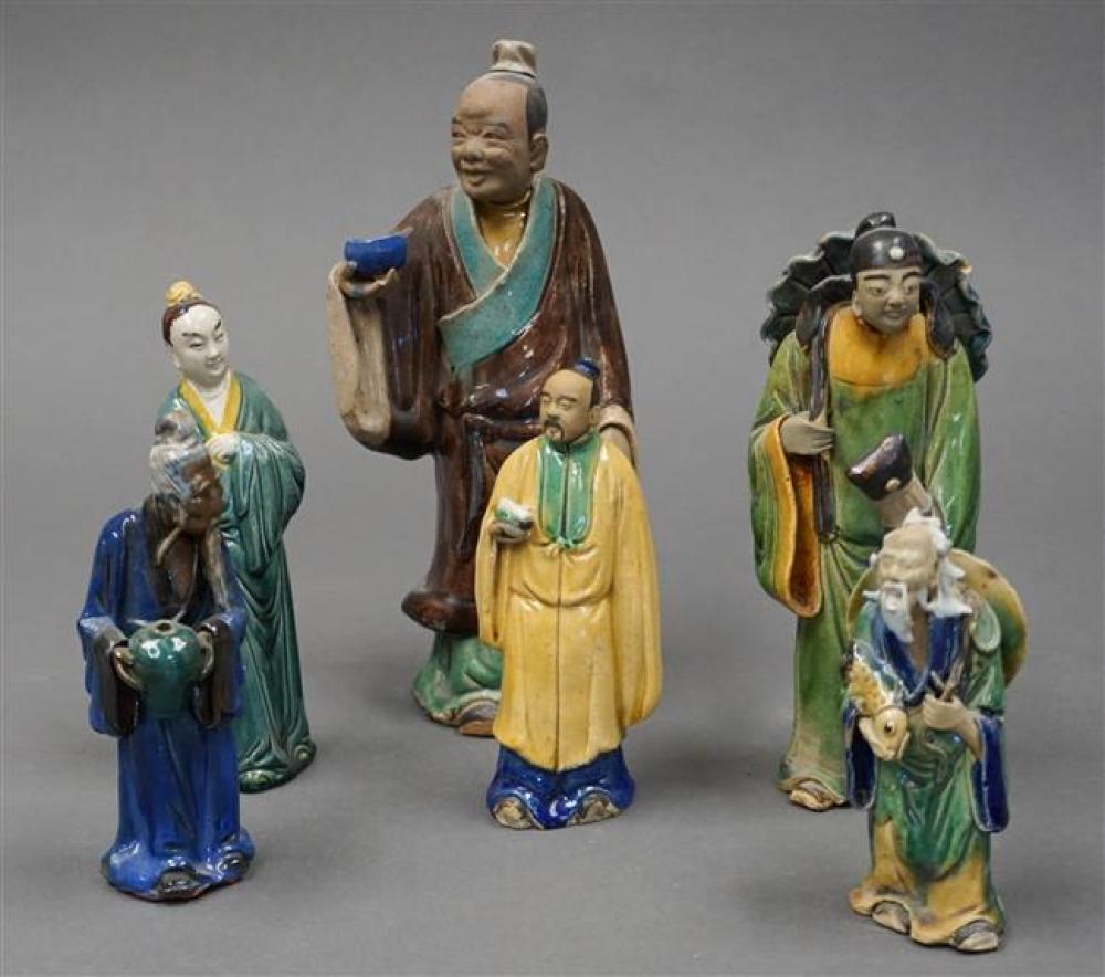 GROUP WITH SIX CHINESE SANCAI GLAZED 3220e5