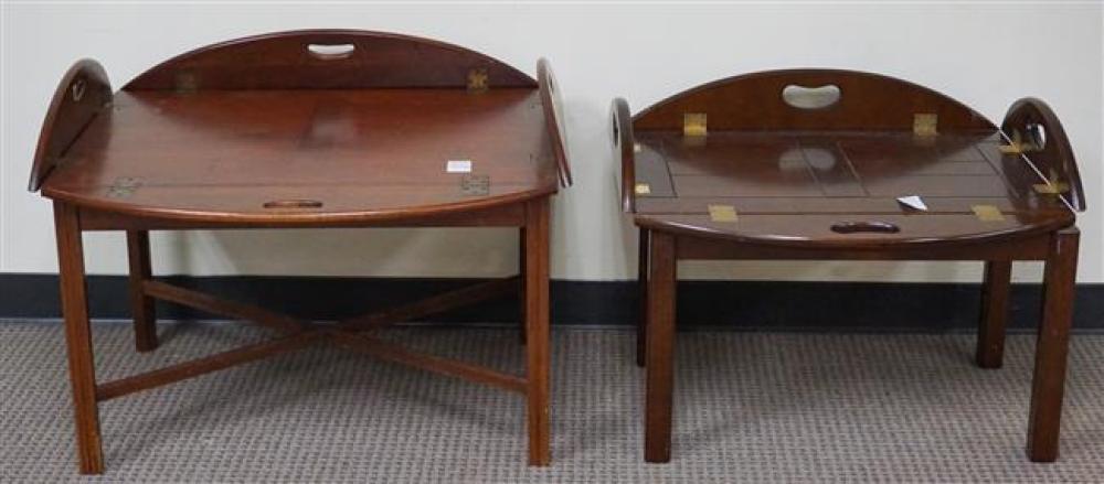 TWO GEORGE III STYLE MAHOGANY BUTLER'S