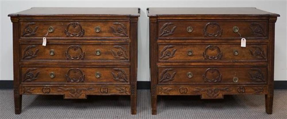 PAIR NEOCLASSICAL STYLE FRUITWOOD