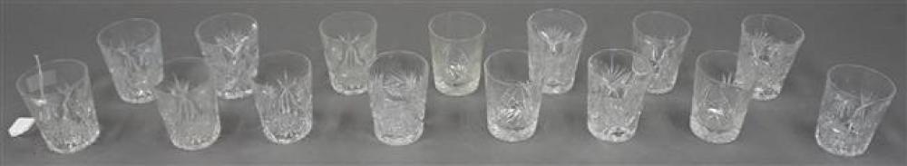 FIFTEEN CUT CRYSTAL TUMBLERS (SOME