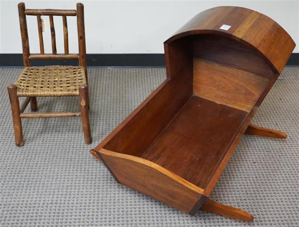 AMERICAN MAPLE HOODED ROCKING CRADLE