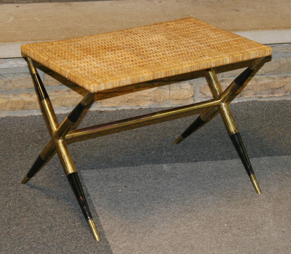 Italian modernist brass and woven 5035a