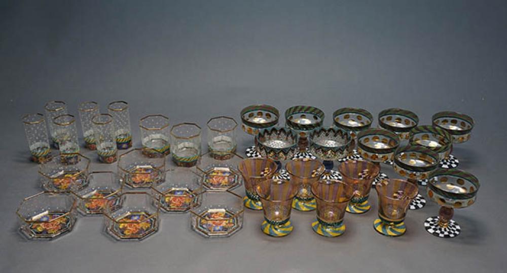 MACKENZIE CHILDS ART GLASS 30 PIECE 32219f