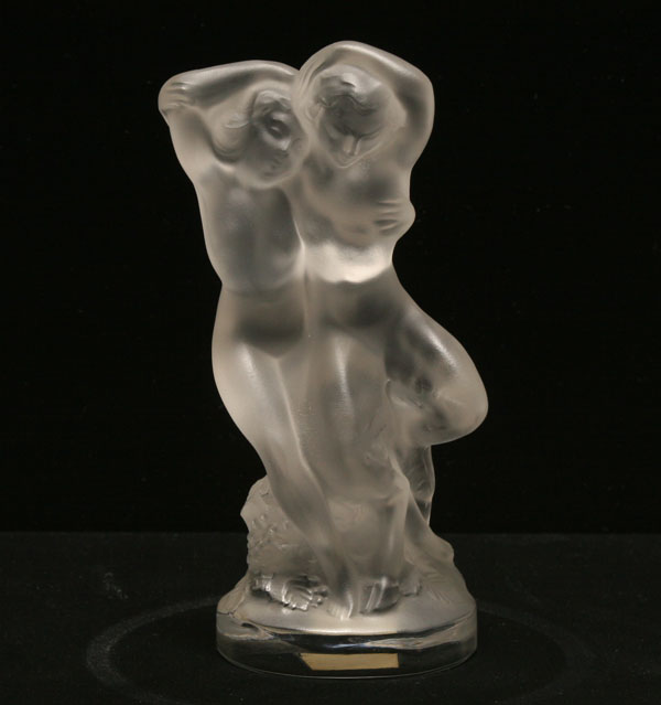 Lalique Faune frosted art glass 5036f