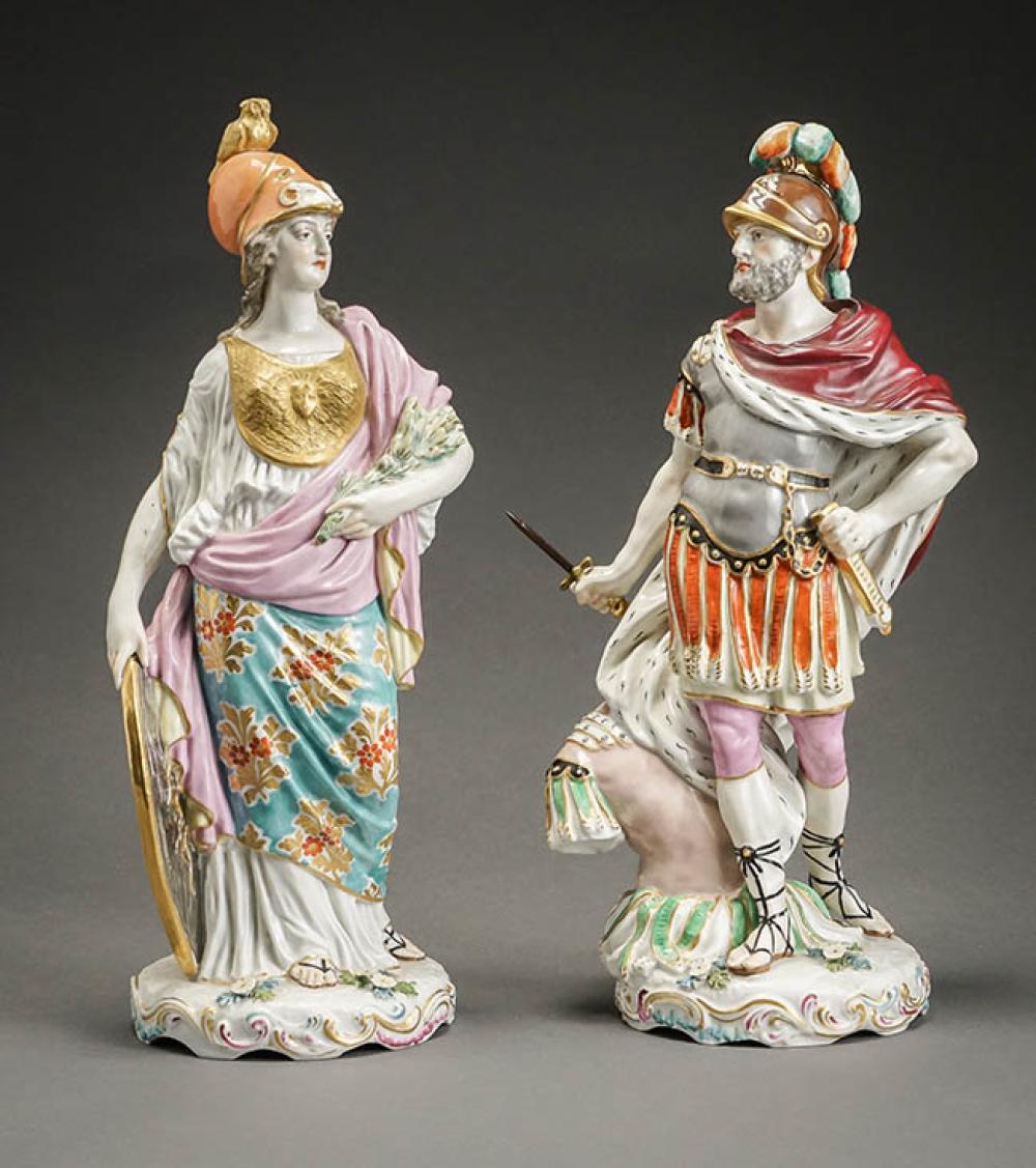 TWO CHELSEA TYPE PORCELAIN ALLEGORICAL 322299