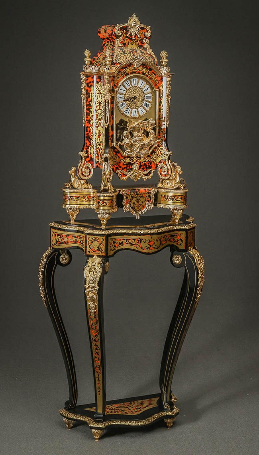 LOUIS XV STYLE ORMOLU MOUNTED EBONIZED