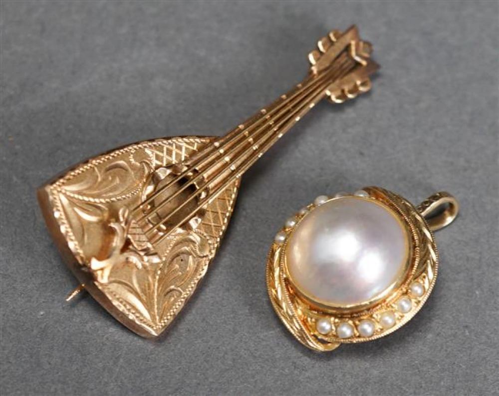 TESTED 14 KARAT YELLOW GOLD LUTE  3222eb