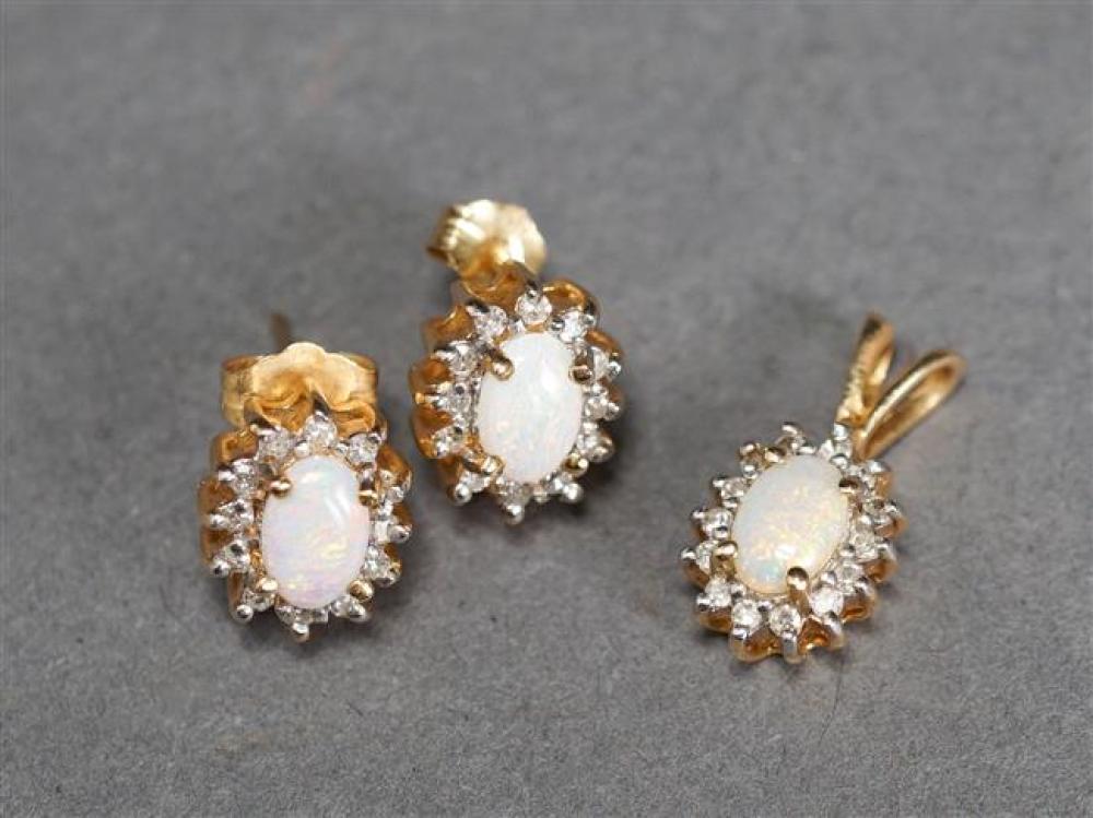 14-KARAT YELLOW-GOLD, OPAL AND