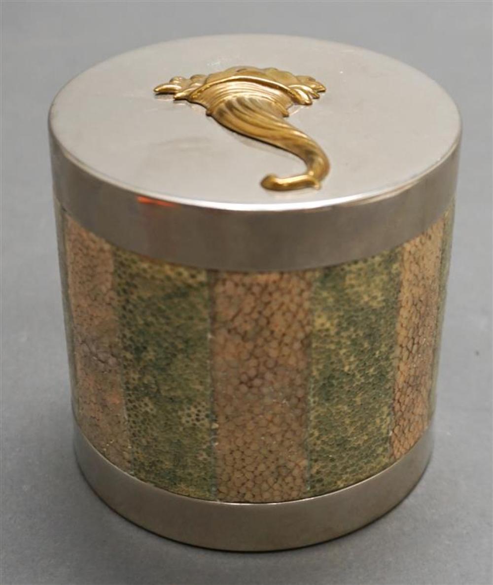 HERMES SHAGREEN MOUNTED CHROME 32234f