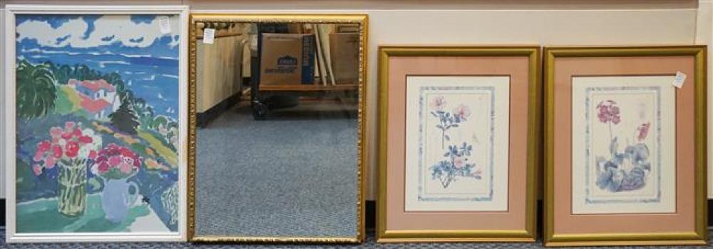 GILT FRAME MIRROR COLOR PRINT 32235e