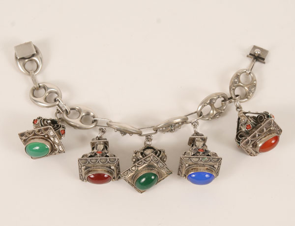 Antique 800 silver filigree bracelet 5038a
