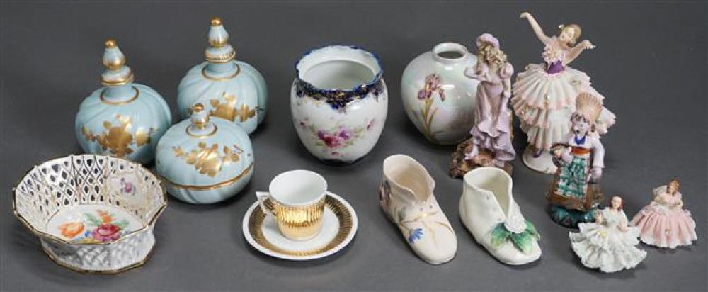 GROUP WITH FRENCH AND GERMAN PORCELAIN