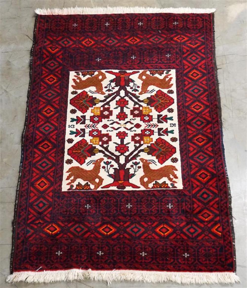 AFGHAN RUG 4 FT 6 IN X 2 FT 10 3223ab